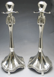 Silverplated Candlestick Set - 14 Inches Tall - Model 24812