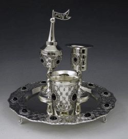 Net-Reshet Silverplated Havdalah Set with Tray