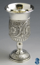 Flower Silverplated Kiddush Cup