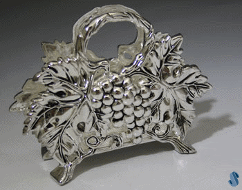 Grape Silver-Plated Napkin Holder
