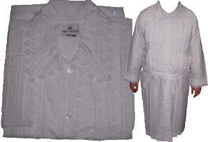 Pineapple-Lace Kittel Permanent-Press Cotton or Linen - 710160