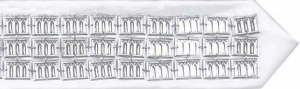 Arches on Rectangle Buttons Sterling Silver Atarah - D-110