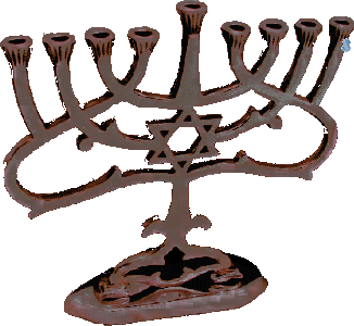 Antique Copper Glossy Menorah - AM51