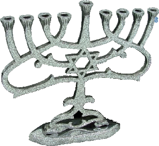 Antique Pewter Powder Menorah - AM50