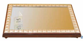 Sterling Silver and Wood Mirror Tray - 992