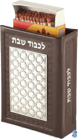 Leather and Sterling Silver Matchbox - 8701