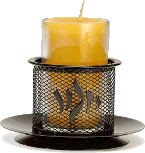 Metal Yahrzeit Memorial Candle Holder