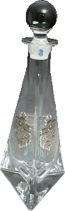 Crystal and Sterling Silver 3-Point Decanter Bottle - 208832
