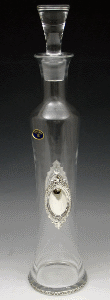 Crystal and Sterling Silver Decanter Bottle - 238