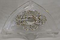 Crystal and Sterling Silver Napkin Holder - 800013