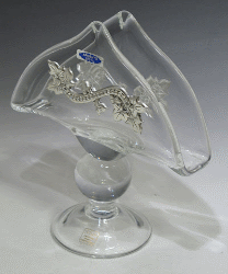 Crystal and Sterling Silver Napkin Holder - 800015