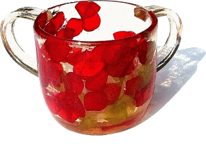 Cherry Red Leafs Ronit Acrylic Washing Cup