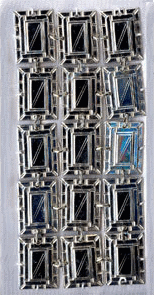 Diagonal Split Rectangle Sterling Silver Atarah - D-60
