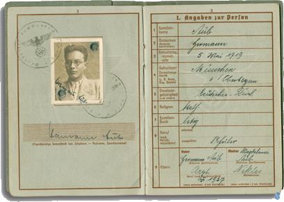 Military service book of "half-Jew" Hermann Aub